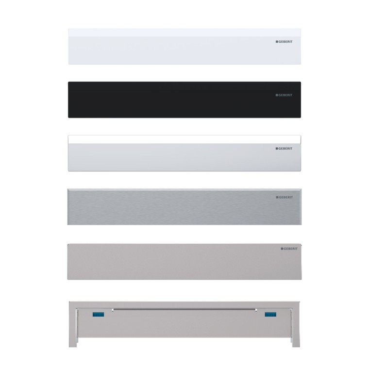 Настінний трап Geberit для душу: полірована нержавіюча сталь, блискучий хром, матована нержавіюча сталь, білий альпійський, на вибір обкладається плиткою