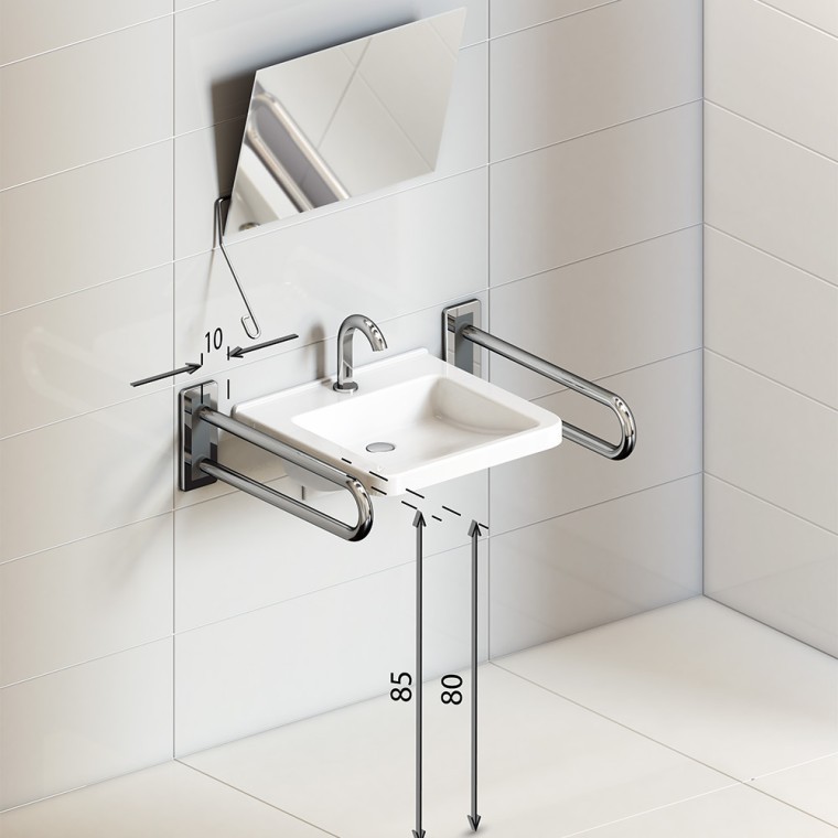 Розрахунки монтажу безбар'єрного умивальника Розрахунки монтажу безбар'єрного умивальника