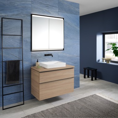 Умивальник накладний Mix & Match Geberit ONE із шафкою Geberit iCon Умивальник накладний Mix & Match Geberit ONE із шафкою Geberit iCon