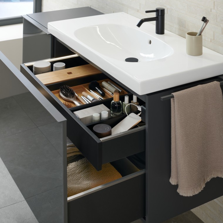 Шухляда під умивальник Geberit Acanto з ручкою та внутрішньою шухлядою Шухляда під умивальник Geberit Acanto з ручкою та внутрішньою шухлядою