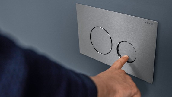 Елегантна клавіша зливу з лінійки Geberit Sigma40 Елегантна клавіша зливу з лінійки Geberit Sigma40