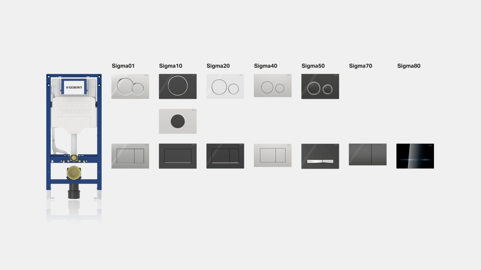Змивний бачок і змивні клавіші Geberit Sigma Змивний бачок і змивні клавіші Geberit Sigma