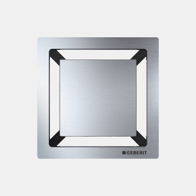 Підлоговий трап Geberit для душу з верхньою декоративною панеллю квадратної форми Підлоговий трап Geberit для душу з верхньою декоративною панеллю квадратної форми
