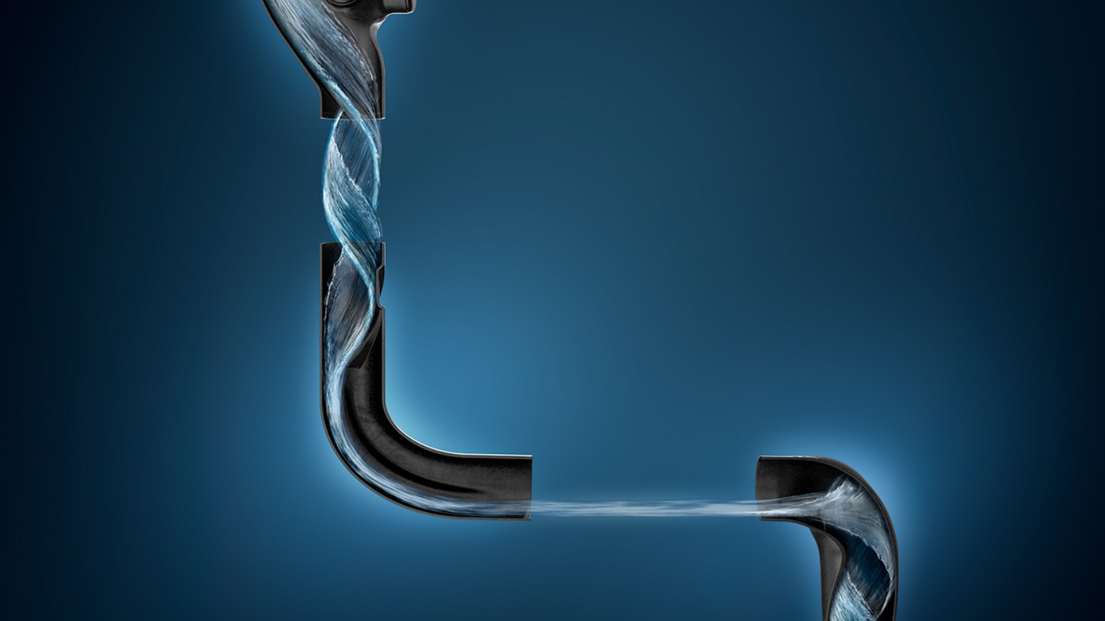 Візуалізація заощадження простору з Geberit SuperTube Візуалізація заощадження простору з Geberit SuperTube