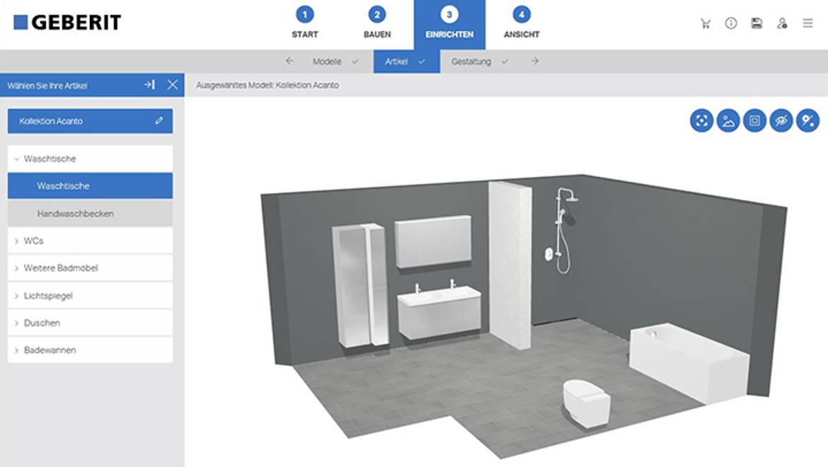 Планування ванної кімнати в 3D
