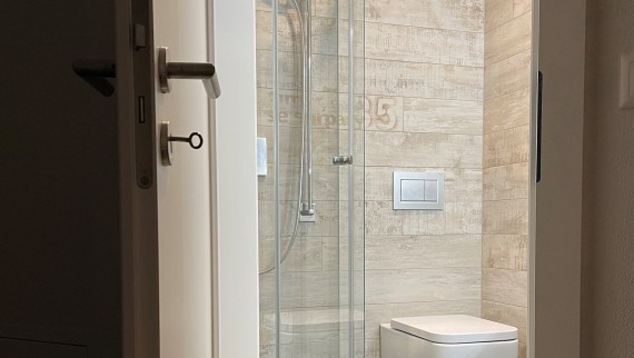 Двері до ванної кімнати, що відчиняються назовні Двері до ванної кімнати, що відчиняються назовні