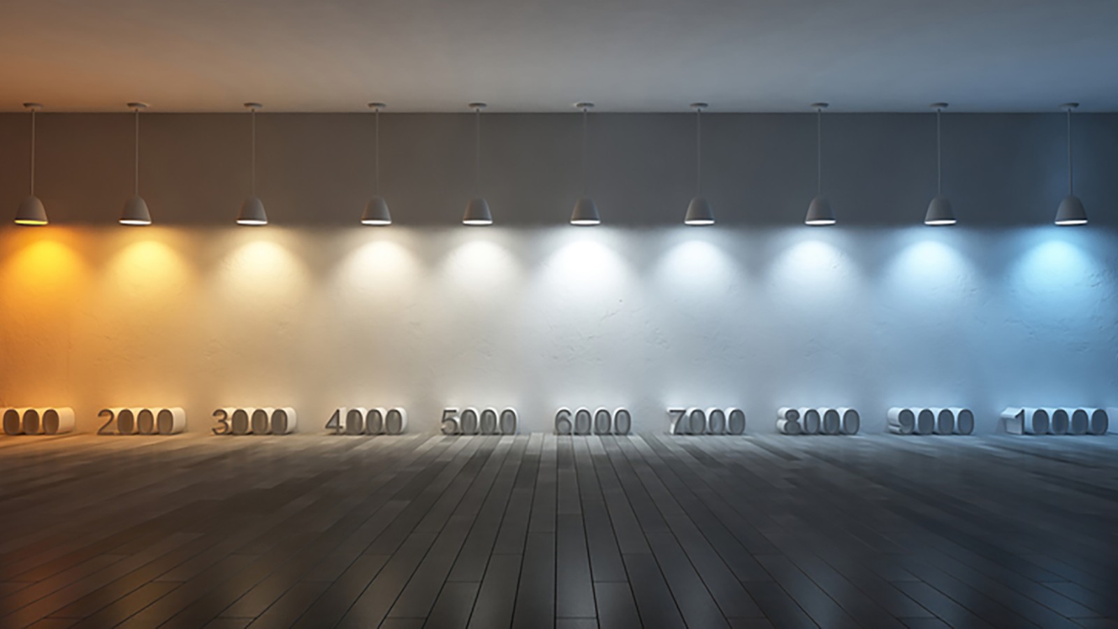 Ілюстрація колірної температури з різними значеннями Кельвіна Ілюстрація колірної температури з різними значеннями Кельвіна