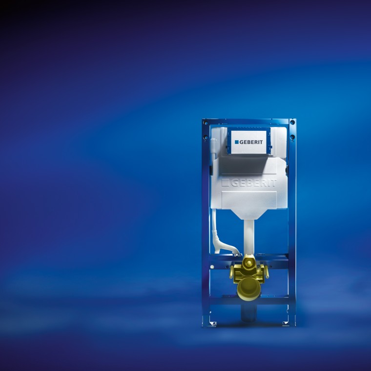 Змивний бачок прихованого монтажу Geberit Sigma з вбудованим блоком гігієнічного змиву.