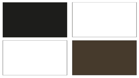 Розділові перегородки для пісуарів Geberit зі скла таких кольорів, як білий, чорний і умбра та з білого пластику