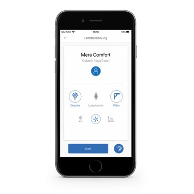 Geberit Home App для роботи з унітазом-біде Geberit Home App для роботи з унітазом-біде