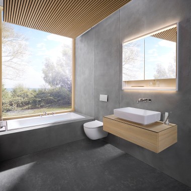 Світла та простора ванна кімната покликана забезпечити спокій та рівновагу в повсякденному житті.