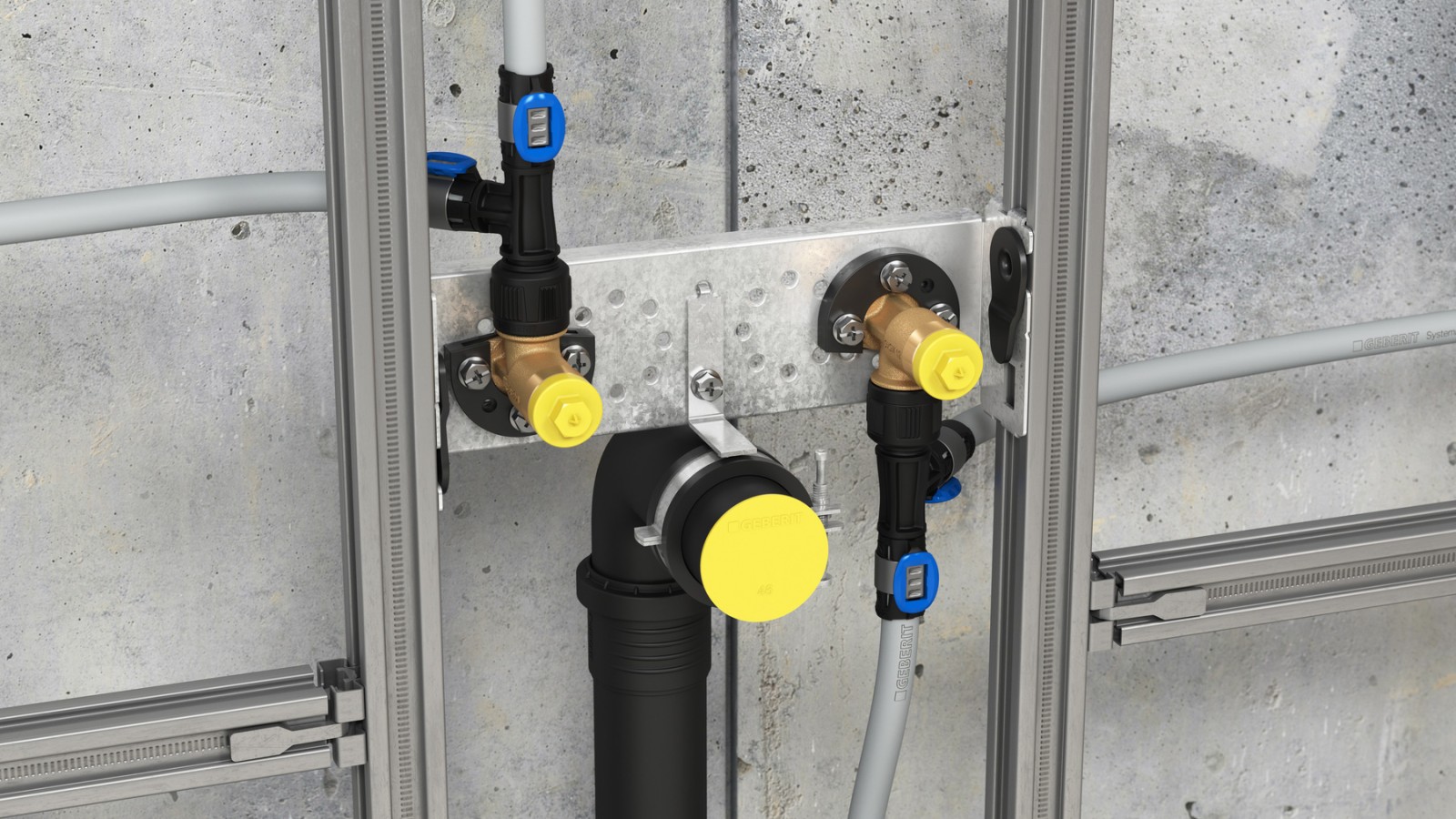 Монтаж FlowFit з MasterFix на елемент умивальника Монтаж FlowFit з MasterFix на елемент умивальника