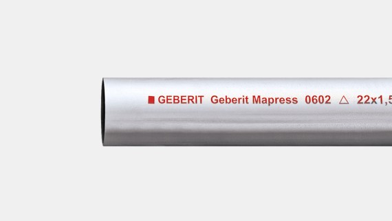 Труба системи Geberit Mapress із вуглецевої сталі, оцинкована ззовні