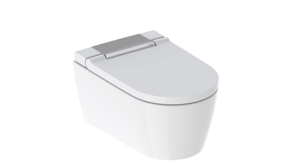 Geberit AquaClean Sela з декоративною панеллю з глянцевого хрому Geberit AquaClean Sela з декоративною панеллю з глянцевого хрому