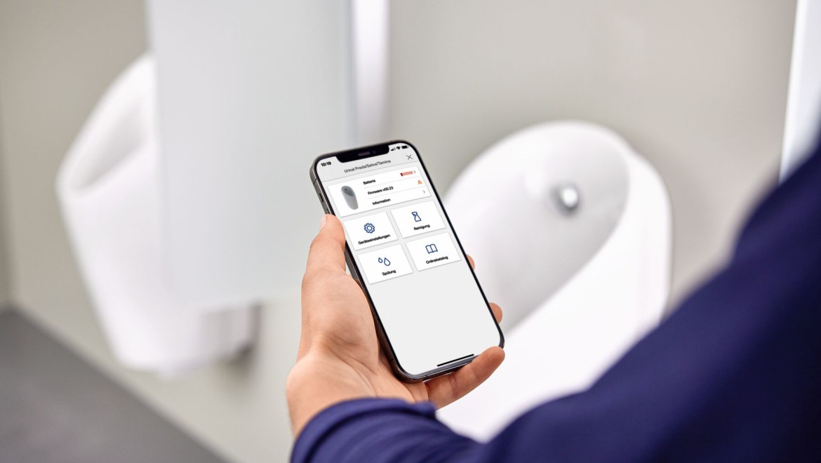 Пісуарами Geberit можна легко керувати за допомогою застосунку Geberit Control