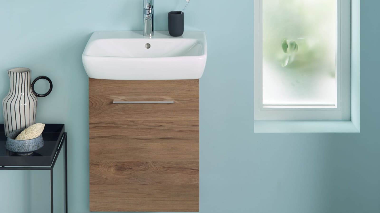 Комплект рукомийника Geberit Selnova Square з шафкою Комплект рукомийника Geberit Selnova Square з шафкою