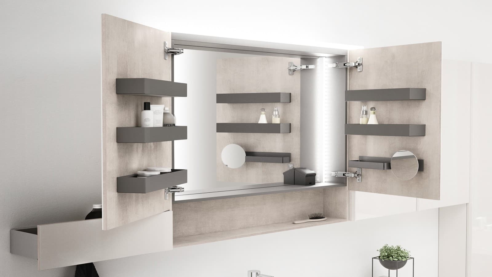 Geberit Acanto шафа з дзеркалами Geberit Acanto шафа з дзеркалами