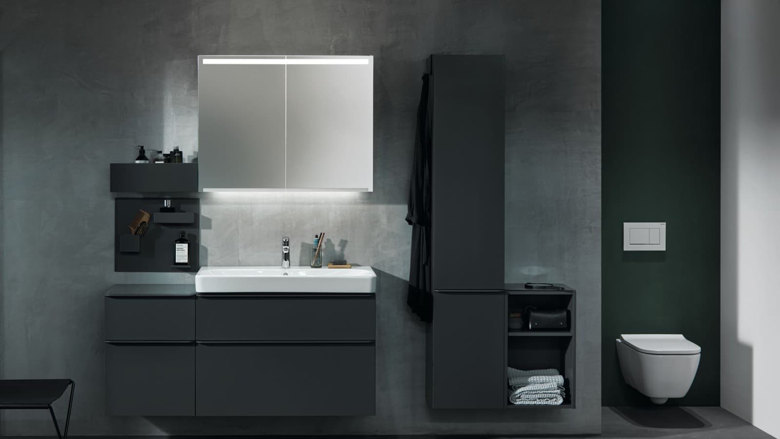 Ванна кімната Geberit Smyle з інсталяцією в ніші Ванна кімната Geberit Smyle з інсталяцією в ніші