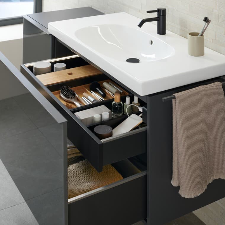 Шухляда під умивальник Geberit Acanto з ручкою та внутрішньою шухлядою Шухляда під умивальник Geberit Acanto з ручкою та внутрішньою шухлядою