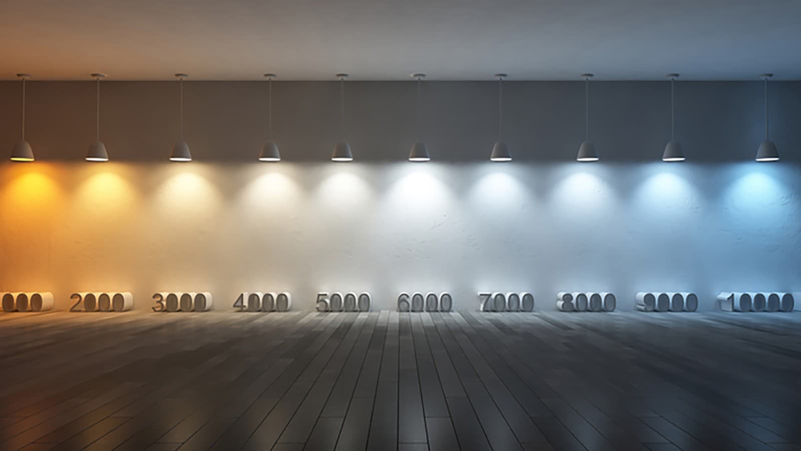 Ілюстрація колірної температури з різними значеннями Кельвіна Ілюстрація колірної температури з різними значеннями Кельвіна